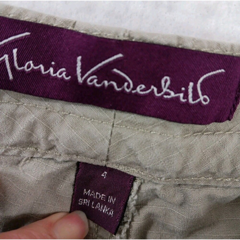 Gloria Vanderbilt Shorts Women's Size 4 Tan * - Picture 9 of 9